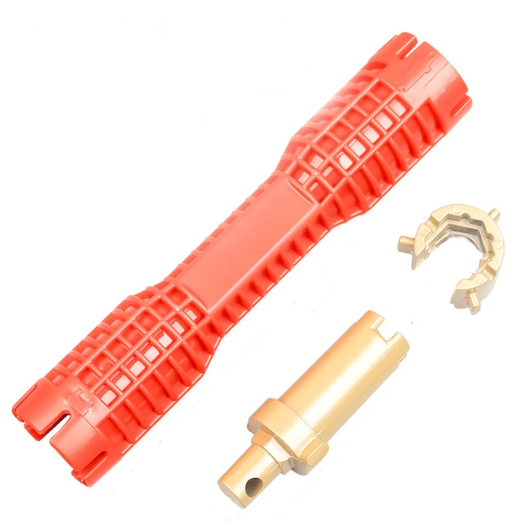 Strumento di rimozione della riparazione del rubinetto del tubo dell'acqua, chiave per il bagno multifunzionale, chiave per l'installazione di impianti idraulici, 5 In 1, 8 In 1, Metal Double-head