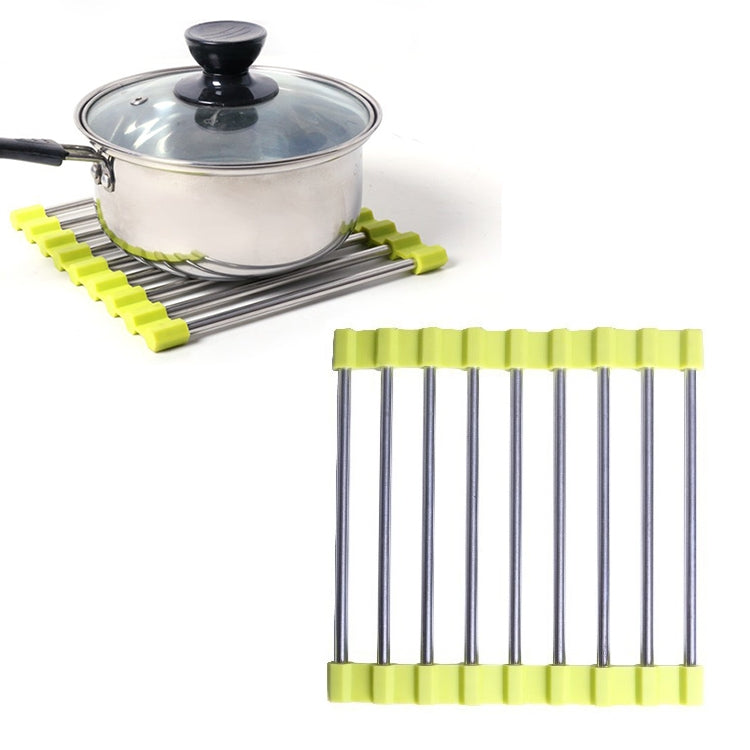 MS-202 3 PCS Home Kitchen Tovaglietta antiscottatura antiscivolo in acciaio inossidabile Tovaglietta pieghevole per isolamento termico, Colore consegna casuale, MS-202 Random Color
