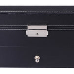 Custodia per occhiali a doppio strato in pelle PU, Size: 33.5x19.5x15.5 cm