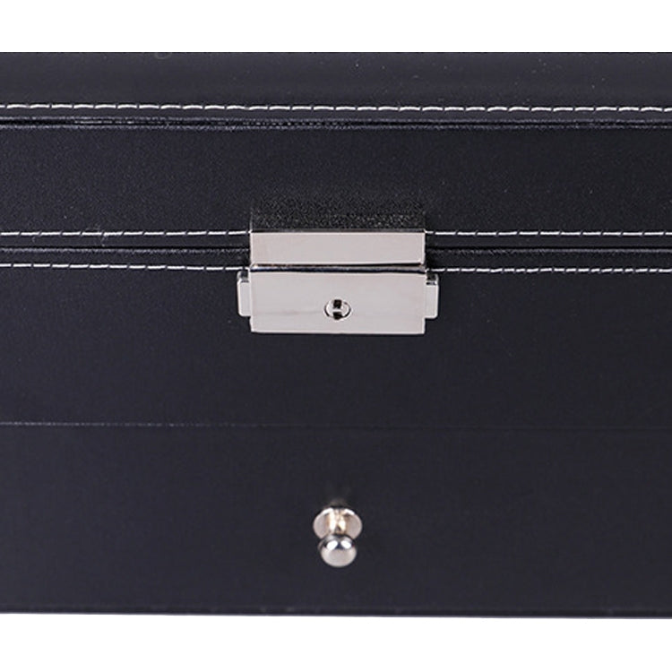Custodia per occhiali a doppio strato in pelle PU, Size: 33.5x19.5x15.5 cm