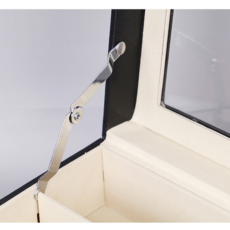 Custodia per occhiali a doppio strato in pelle PU, Size: 33.5x19.5x15.5 cm