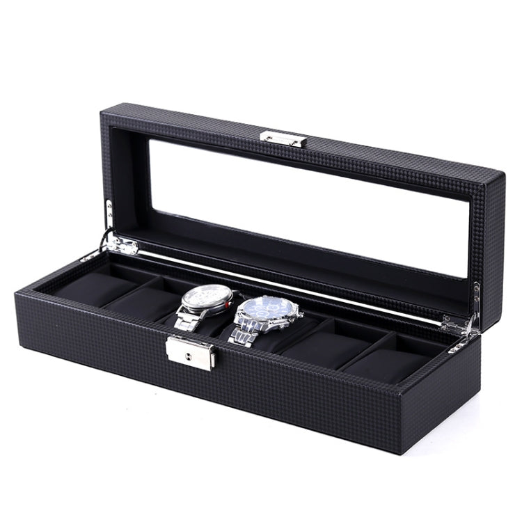 Scatola per esposizione di gioielli con scatola per orologi in pelle PU con motivo intrecciato, 6 Bits, 12 Bits