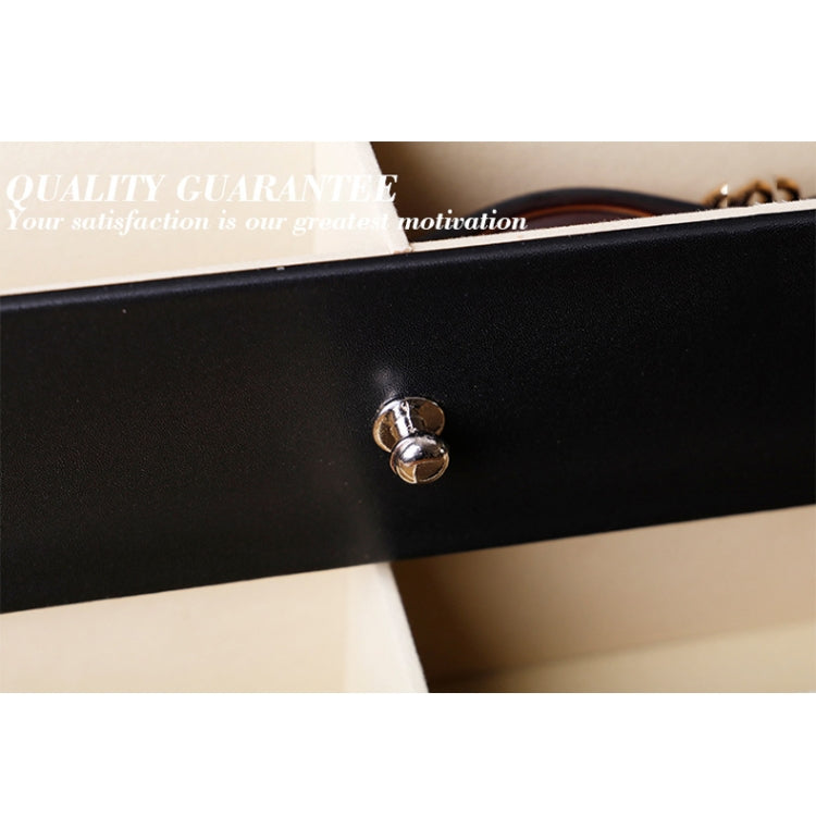 Custodia per occhiali a tre strati con 18 griglie Scatola di imballaggio per esposizione di occhiali da sole in pelle PU personalizzata, Size: 33.5x19.5x22.5 cm