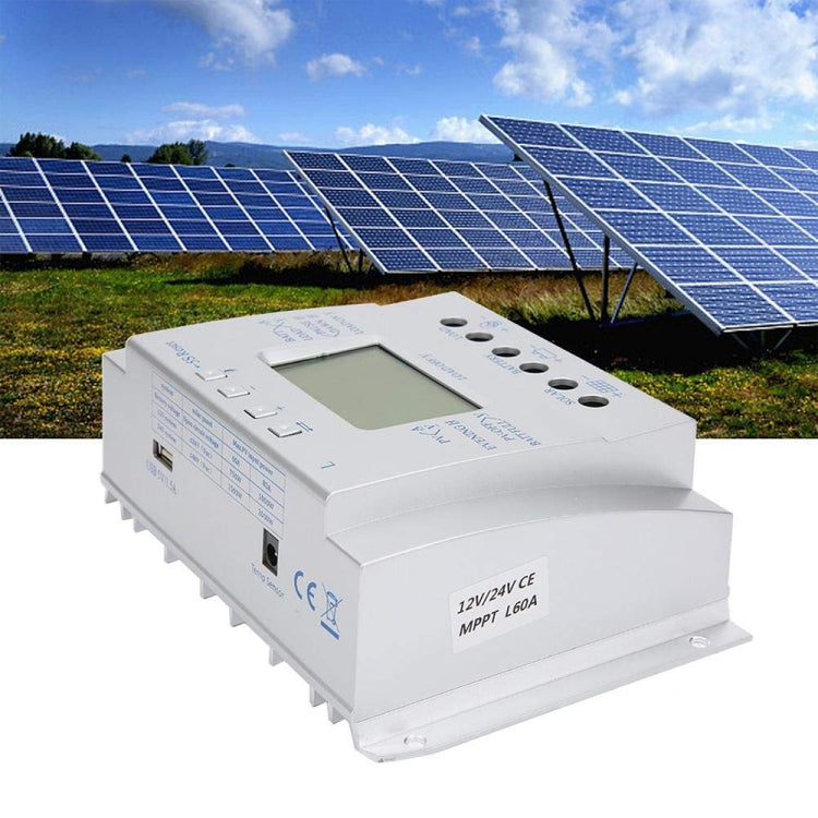 Regolatore di carica solare 12V/24V 60A con display LCD