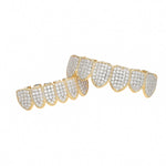 Accessori di Halloween Bretelle hip-hop con zirconi microintarsiati, Gold Suit, Silver Suit, Gold Upper Teeth, Gold Lower Teeth, Silver Upper Teeth, Silver Lower Teeth