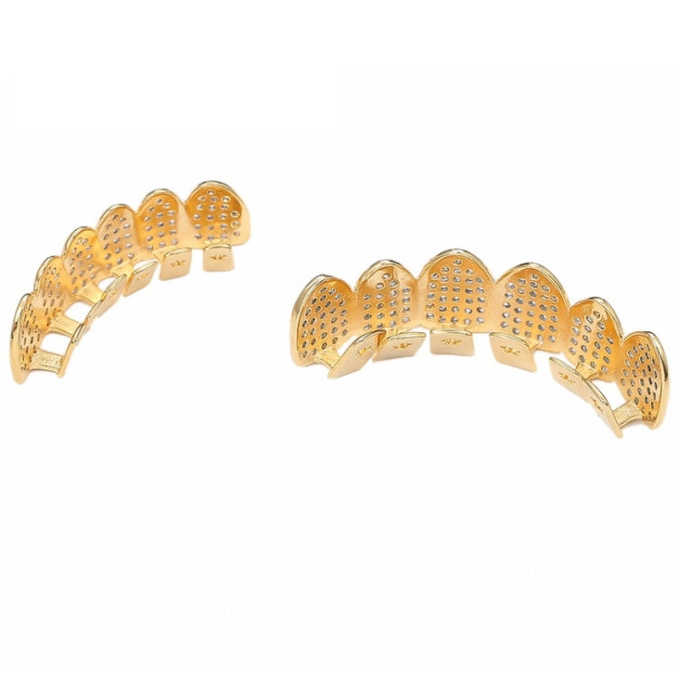 Accessori di Halloween Bretelle hip-hop con zirconi microintarsiati, Gold Suit, Silver Suit, Gold Upper Teeth, Gold Lower Teeth, Silver Upper Teeth, Silver Lower Teeth