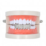 Accessori di Halloween Bretelle hip-hop con zirconi microintarsiati, Gold Suit, Silver Suit, Gold Upper Teeth, Gold Lower Teeth, Silver Upper Teeth, Silver Lower Teeth