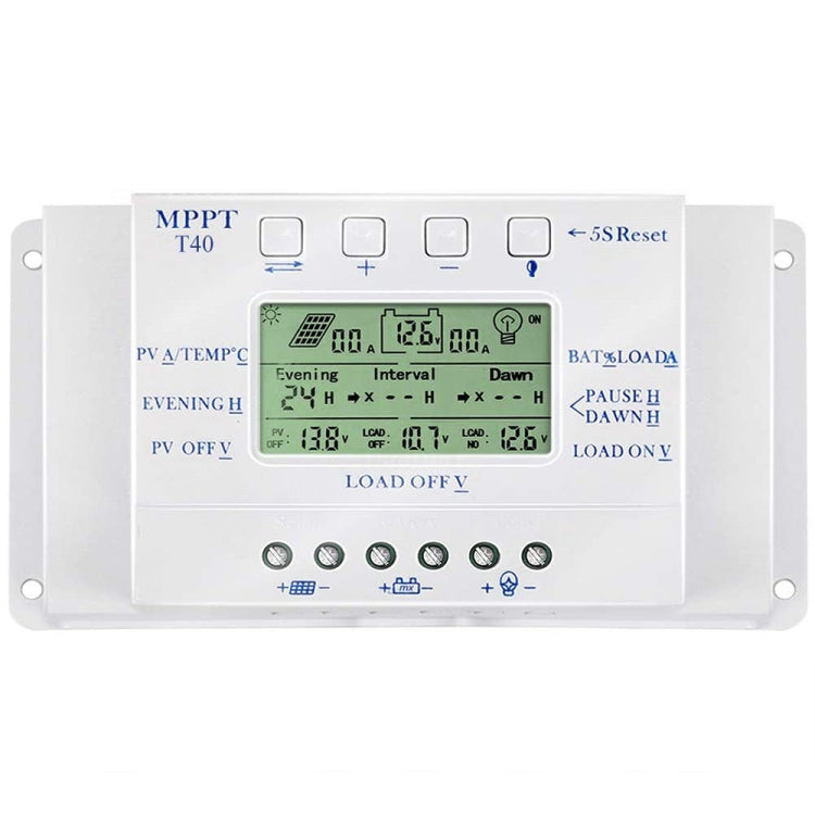Regolatore solare MPPT 40A per batterie 12/24V