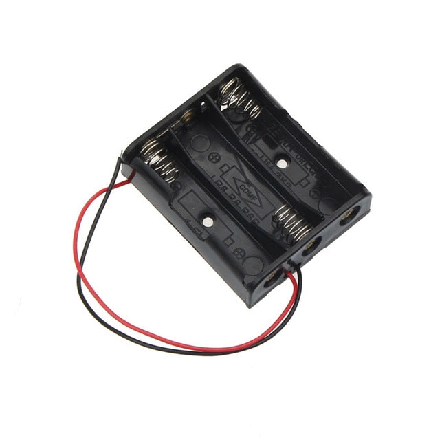 Custodia per batterie AA in plastica con cavo 10 pezzi