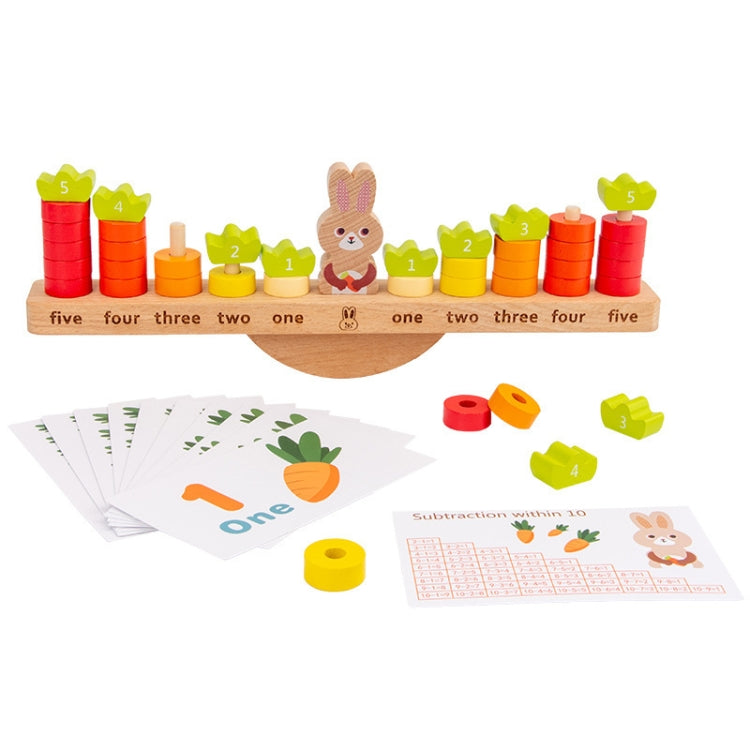 Puzzle educativo in legno con coniglio per bambini