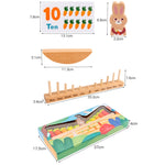 Puzzle educativo in legno con coniglio per bambini
