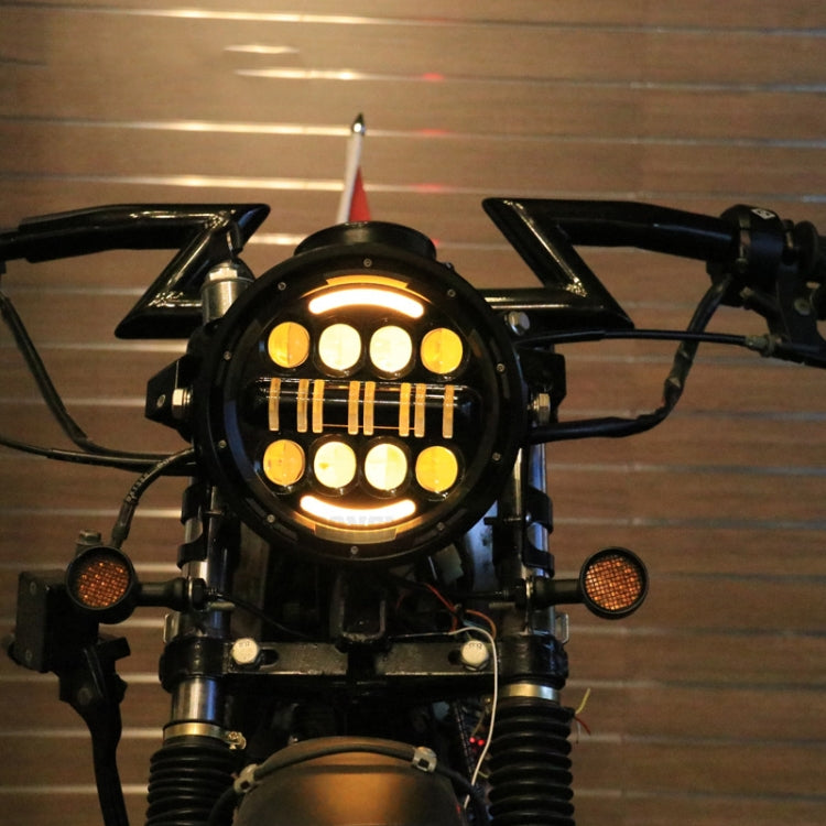 Fari modificati retrò per moto da 7 pollici Gita di un giorno a LED Fari vicini a luci per Wrangler / Harley, Day Trip LED Far Near Beam Lights