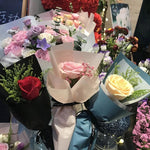 2 sacchetti di carta da regalo per fiori, carta opaca, carta da regalo, carta da regalo traslucida, Pink, Medium Powder, White