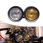 Faro retrò per moto CG125 Faro universale in metallo retrò a doppia lampada, Retro Dual Lamp