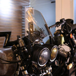 Faro retrò per moto CG125 Faro universale in metallo retrò a doppia lampada, Retro Dual Lamp