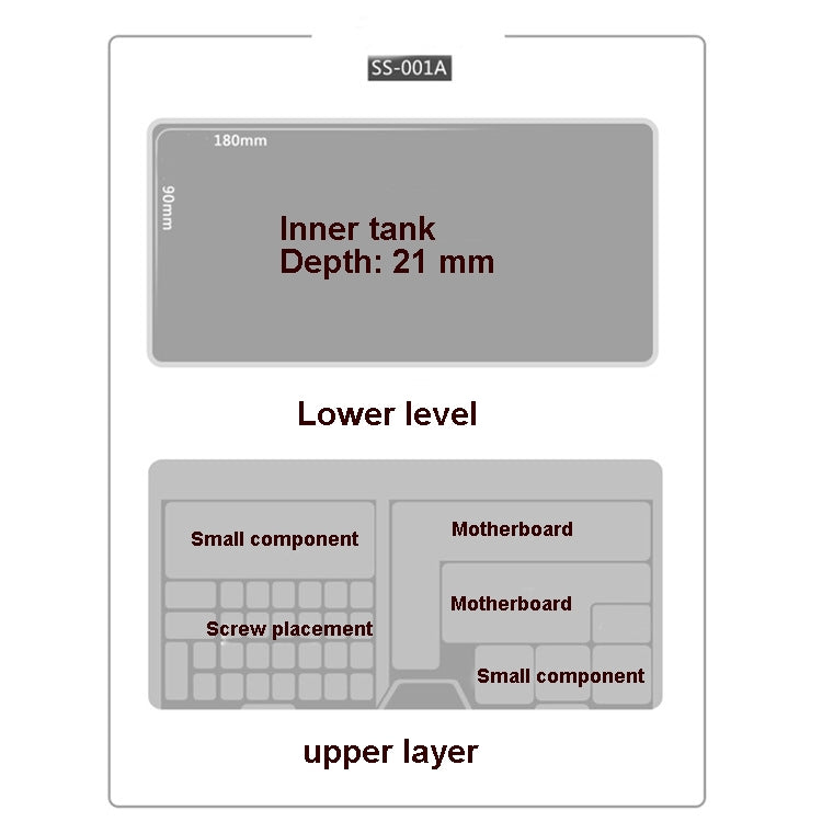 2PCS Double Layer Clamshell Mobile Phone Repair Parts Box Turnover Storage Box Component Mobile Phone Disassembly Screw, W203