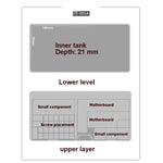 2 PCS Doppio Strato A Conchiglia Parti di Riparazione Del Telefono Mobile Scatola Fatturato Scatola di Immagazzinaggio Componente Vite di Smontaggio Del Telefono Mobile, W203