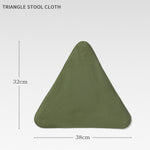 Panno per sgabello triangolare portatile in tela impermeabile da campeggio all'aperto