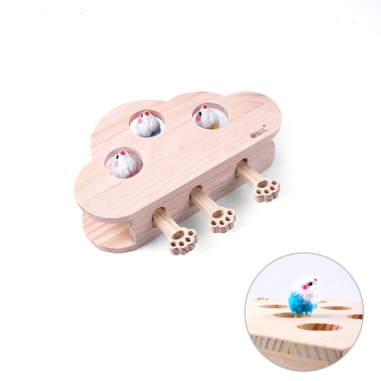 Giocattoli per criceti e gatti Forniture per gatti in legno massello, Cloud Hairy Mouse, Five-hole Hairy Mouse, Eight-hole Hairy Mouse, Cloud Doll, Five-hole Doll, Eight-hole doll
