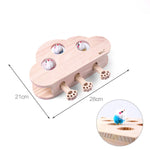 Giocattoli per criceti e gatti Forniture per gatti in legno massello, Cloud Hairy Mouse, Five-hole Hairy Mouse, Eight-hole Hairy Mouse, Cloud Doll, Five-hole Doll, Eight-hole doll