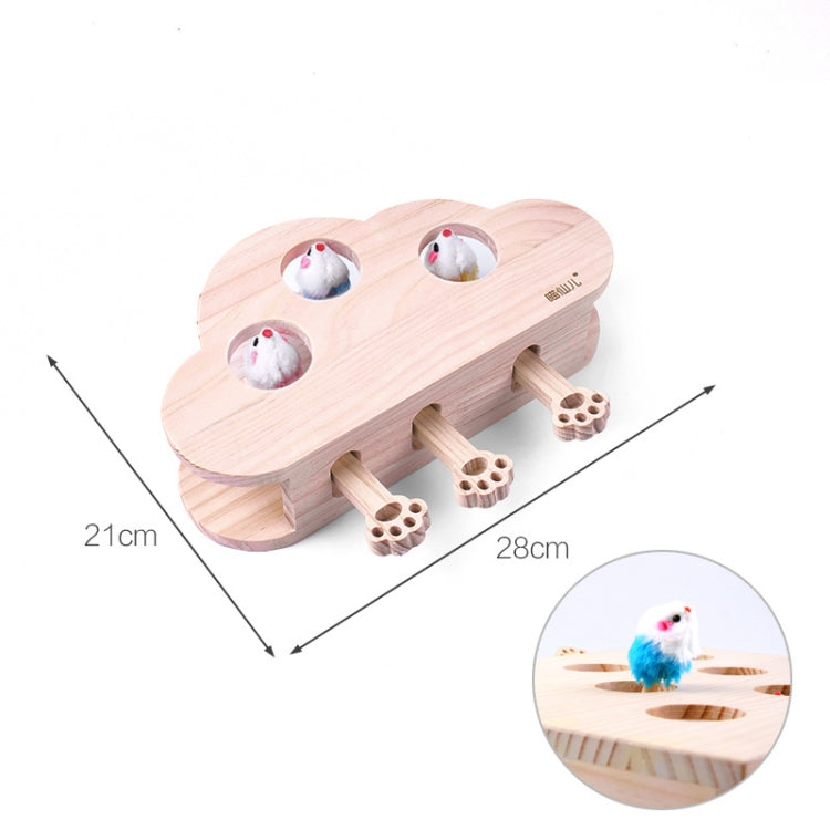 Giocattoli per criceti e gatti Forniture per gatti in legno massello, Cloud Hairy Mouse, Five-hole Hairy Mouse, Eight-hole Hairy Mouse, Cloud Doll, Five-hole Doll, Eight-hole doll