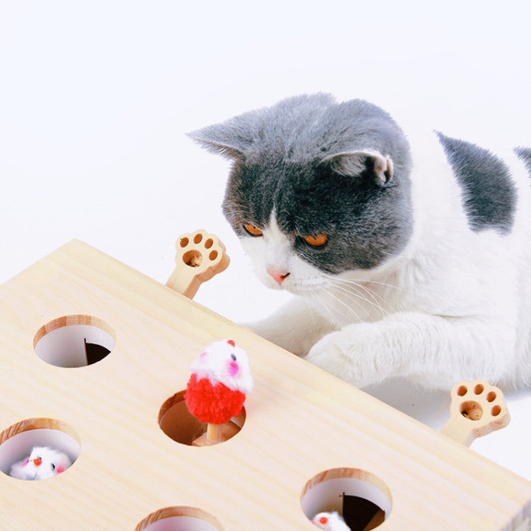 Giocattoli per criceti e gatti Forniture per gatti in legno massello, Cloud Hairy Mouse, Five-hole Hairy Mouse, Eight-hole Hairy Mouse, Cloud Doll, Five-hole Doll, Eight-hole doll