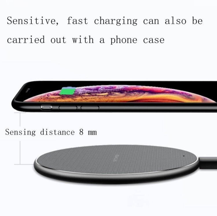Caricabatterie wireless universale K8 10W in alluminio