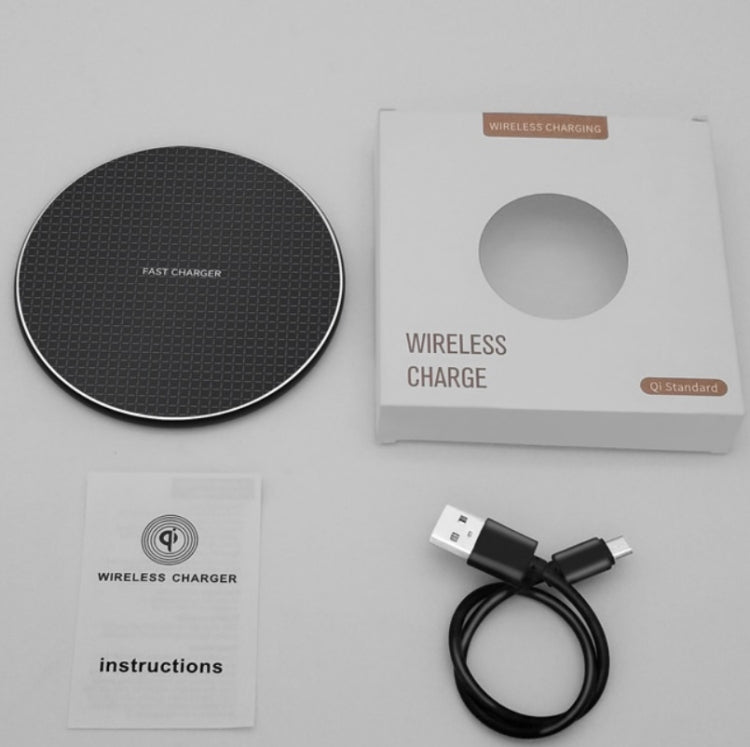 Caricabatterie wireless universale K8 10W in alluminio