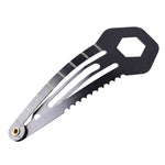 10 pezzi 8 in 1 fermaglio per capelli multifunzionale strumento di primo soccorso per autodifesa esterna, 2 PCS 8 in 1 (Black), 2 PCS 8 in 1 (Silver)