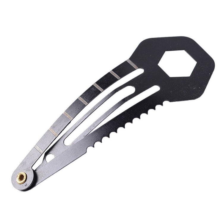 10 pezzi 8 in 1 fermaglio per capelli multifunzionale strumento di primo soccorso per autodifesa esterna, 2 PCS 8 in 1 (Black), 2 PCS 8 in 1 (Silver)