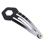 10 pezzi 8 in 1 fermaglio per capelli multifunzionale strumento di primo soccorso per autodifesa esterna, 2 PCS 8 in 1 (Black), 2 PCS 8 in 1 (Silver)