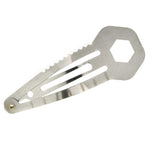 10 pezzi 8 in 1 fermaglio per capelli multifunzionale strumento di primo soccorso per autodifesa esterna, 2 PCS 8 in 1 (Black), 2 PCS 8 in 1 (Silver)