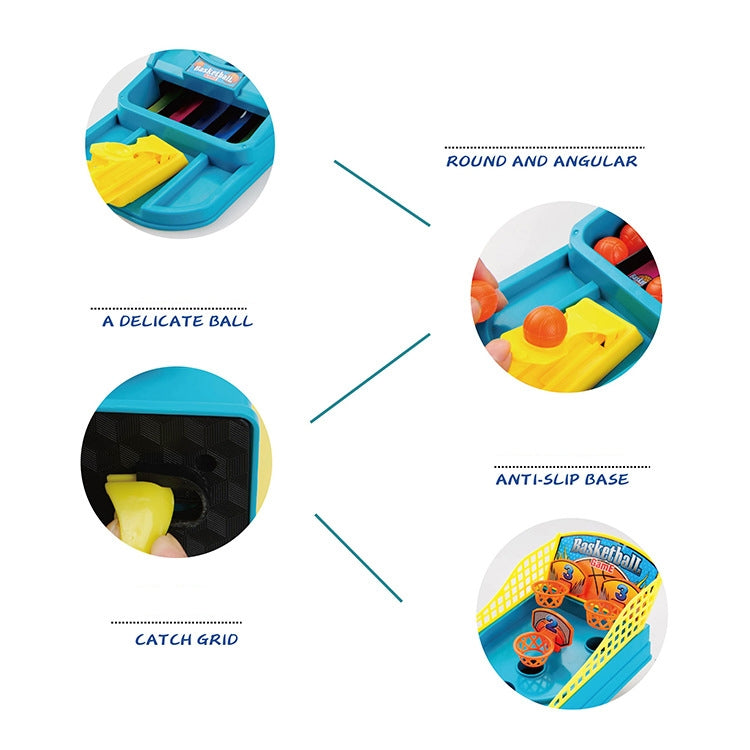 Mini gioco da basket da tavolo per bambini in plastica