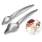2 in 1 cucchiaio di cioccolato in acciaio inossidabile fai da te per decorare il set di cucchiai da filtro, 2 in 1