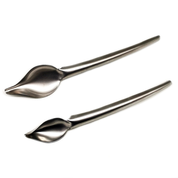 2 in 1 cucchiaio di cioccolato in acciaio inossidabile fai da te per decorare il set di cucchiai da filtro, 2 in 1