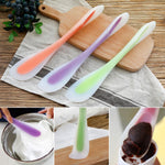 3 pezzi multifunzionale a doppia testa spatola in silicone a doppio scopo strumento di cottura cucchiaio traslucido, consegna colore casuale