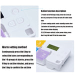 TF-248 Scatola portapillole in plastica con promemoria smart timing a 7 celle, TF-248