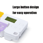 TF-248 Scatola portapillole in plastica con promemoria smart timing a 7 celle, TF-248