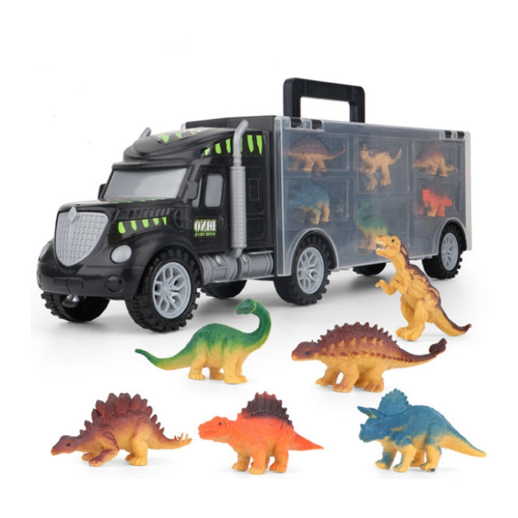 Set giocattolo dinosauro con camion e contenitore 41cm