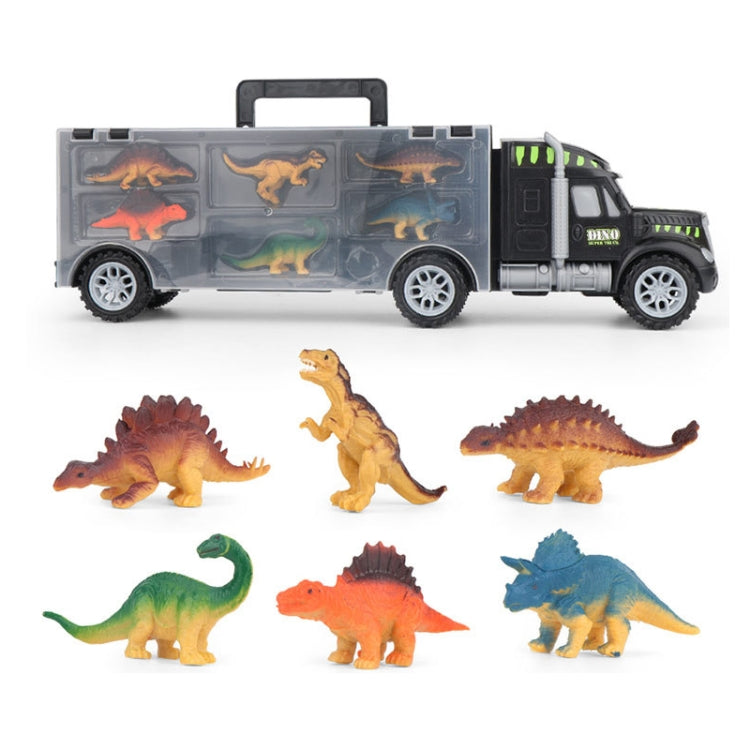 Set giocattolo dinosauro con camion e contenitore 41cm