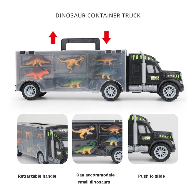 Set giocattolo dinosauro con camion e contenitore 41cm