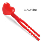 Stampo per la lotta con le palle di neve tra genitori e figli, giocattolo per clip per palle di neve per bambini, inverno all'aperto, Stile:, 15 PCS Yellow Mini Duck, 10 PCS Red Mini Love, 3 PCS Large Love, 3 PCS Large Pentagram                        ...