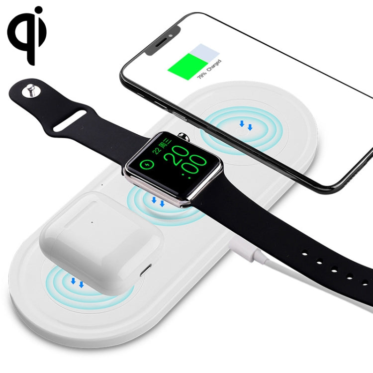 KT-W50A8 Caricabatterie wireless con staffa multifunzione 3 in 1 da 10 W per iPhone / iWatch / AirPods