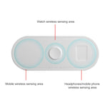 Caricabatterie wireless 3 in 1 da 10W per iPhone e AirPods
