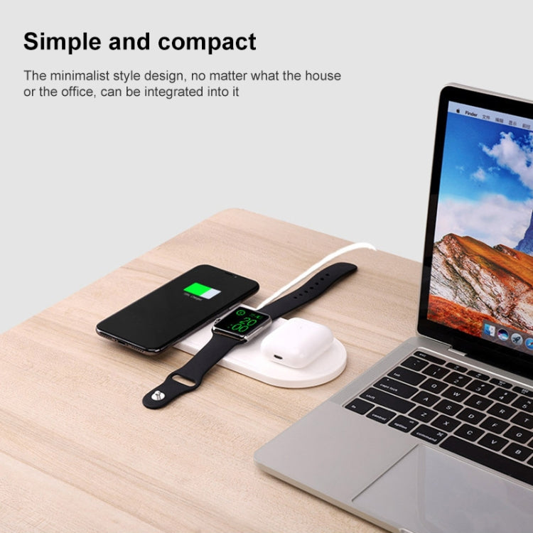 KT-W50A8 Caricabatterie wireless con staffa multifunzione 3 in 1 da 10 W per iPhone / iWatch / AirPods