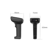 Deli 14952 Pistola per la scansione di codici QR unidimensionali del cassiere del supermercato, Black Wired, White Wired, Black Wireless, White Wireless