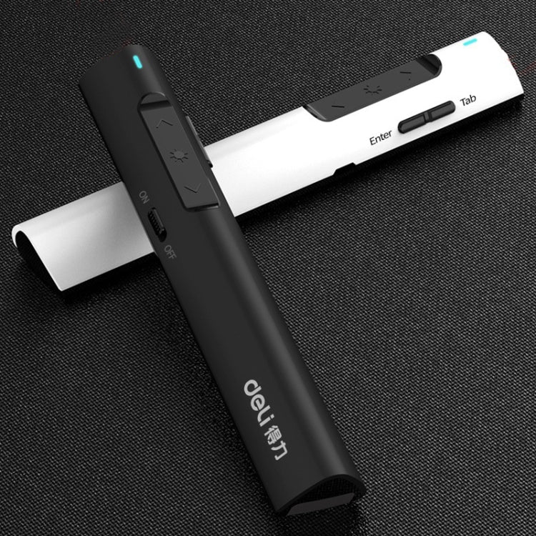 Penna con telecomando per presentazioni aziendali Deli 2.4G Flip Pen, 2801 Black (Red Light), 2801 White (Red Light), 2801G Black (Green Light), 2801G White (Green Light), TM2801 Black (Red Light), TM2801 White (Red Light)