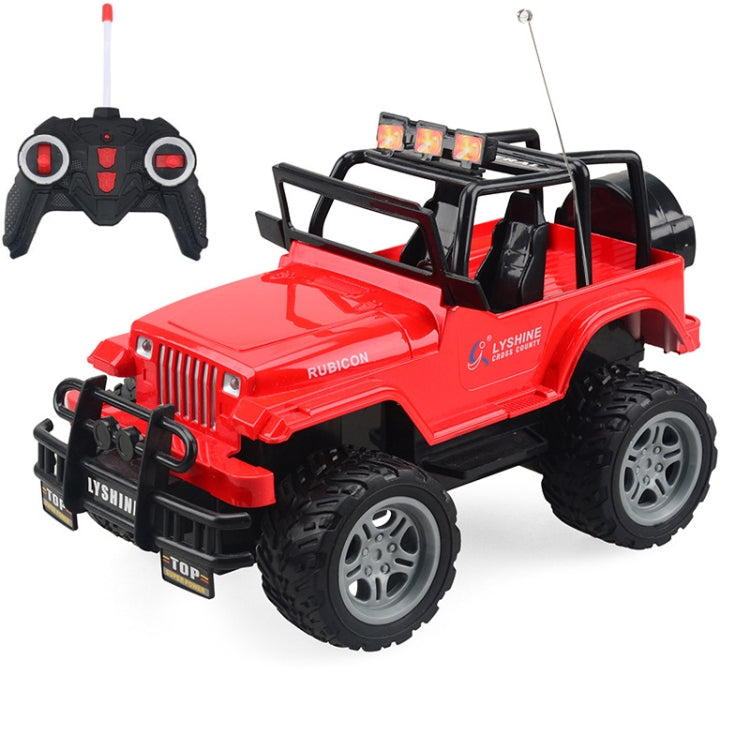 Giocattolo modello di auto giocattolo telecomandato a quattro vie per bambini elettrici, 1:18, Red SUV 6061