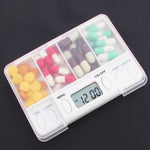TF200 Scatola portapillole portatile in plastica con promemoria intelligente a 4 celle