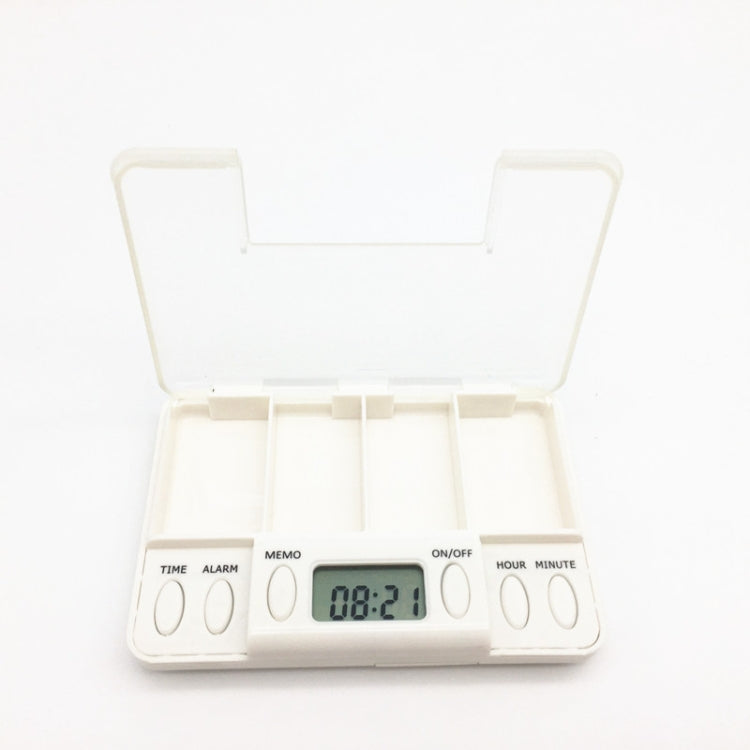 TF200 Scatola portapillole portatile in plastica con promemoria intelligente a 4 celle